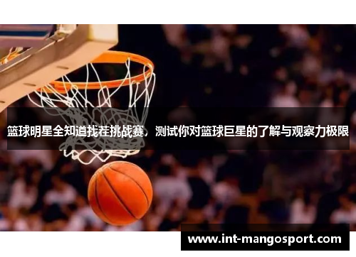 篮球明星全知道找茬挑战赛,测试你对篮球巨星的了解与观察力极限